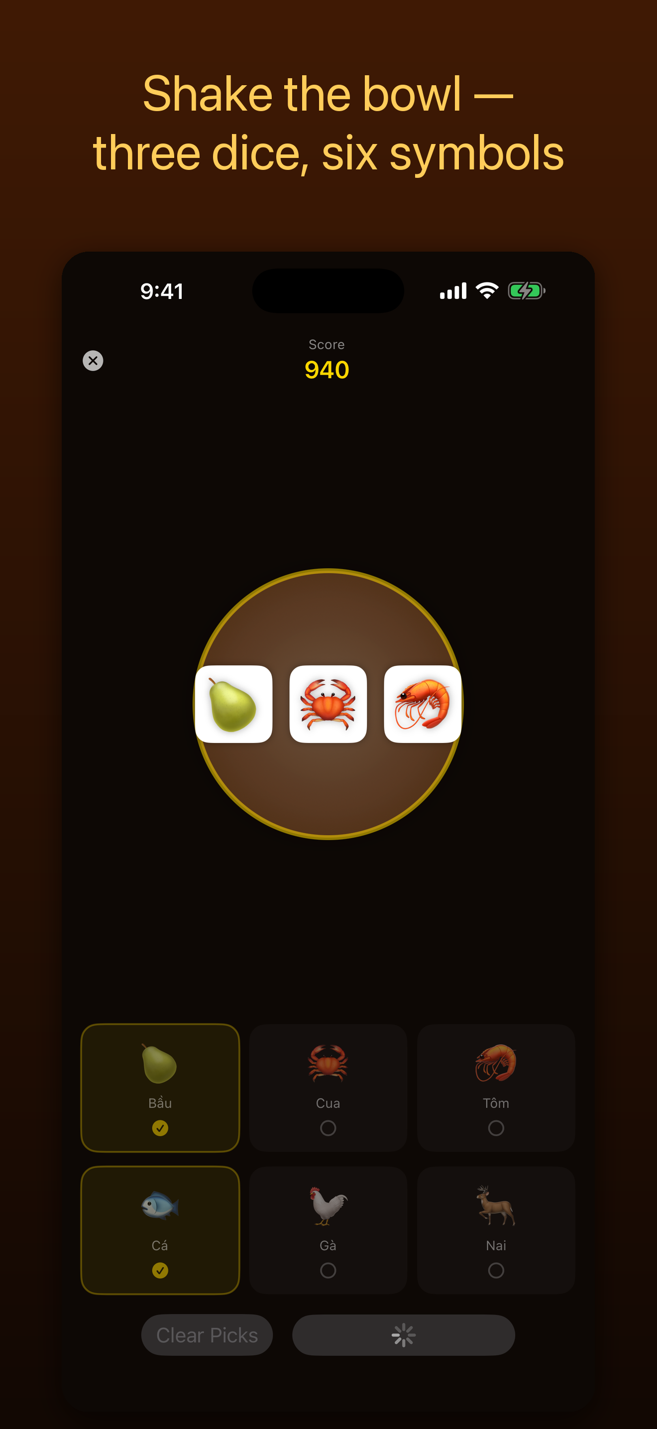 Bầu Cua Tôm Cá - Dice Game screenshot 3