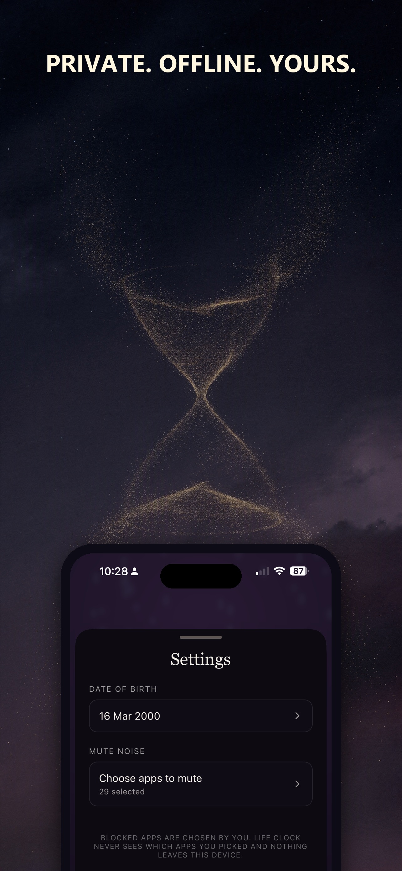 Screenshot 5 of Mute: Life Clock & Focus