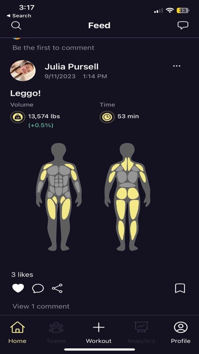 Olympus: Gym Log and Community Screenshot