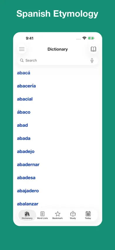 Spanish Etymology Dictionary screenshot 1