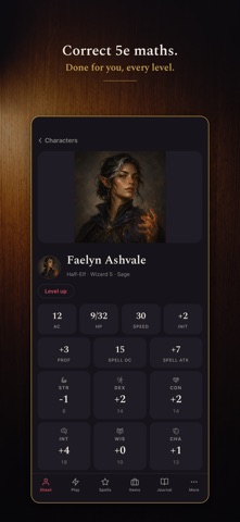 DnD 5e Character Sheet, Spells Screenshot 5 of 6