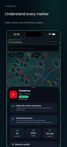 TowerScope: Cell Tower Map Screenshot 2 of 5