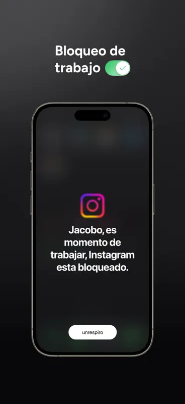 unrespiro: bloqueo apps y foco screenshot 4 of 7