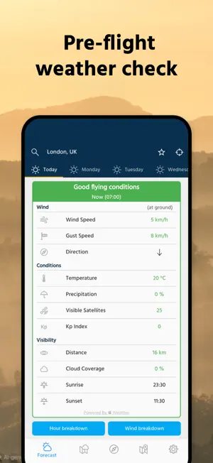 Dronecast: UAV & Drone Weather screenshot 2