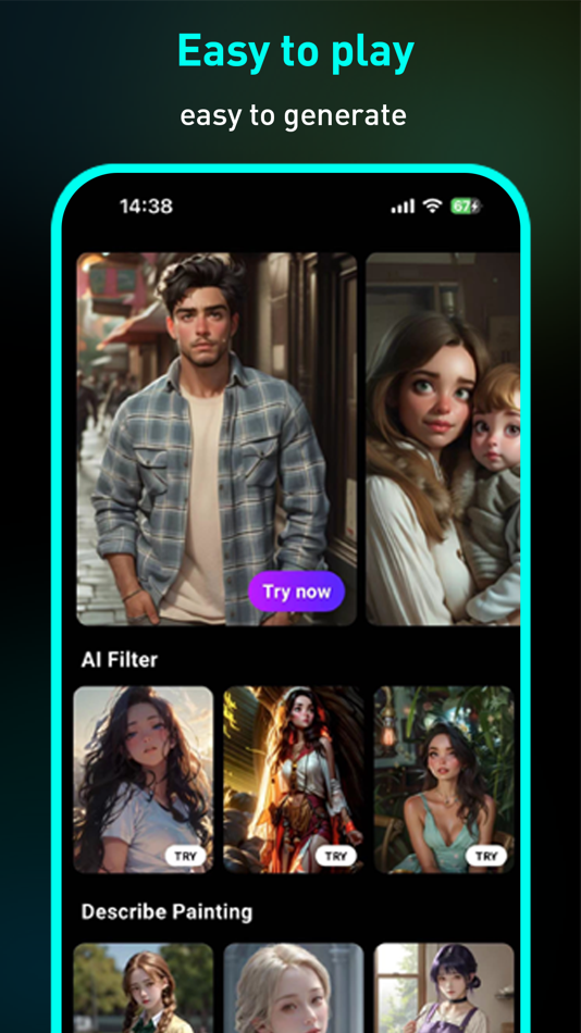 #1. Pic AI - Create with AI (iOS) 게시자: Royalforce Media Inc