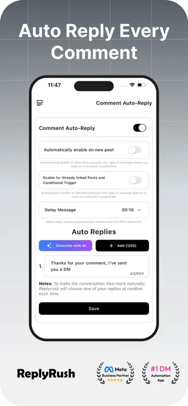 ReplyRush – DM Automation screenshot 3 of 9