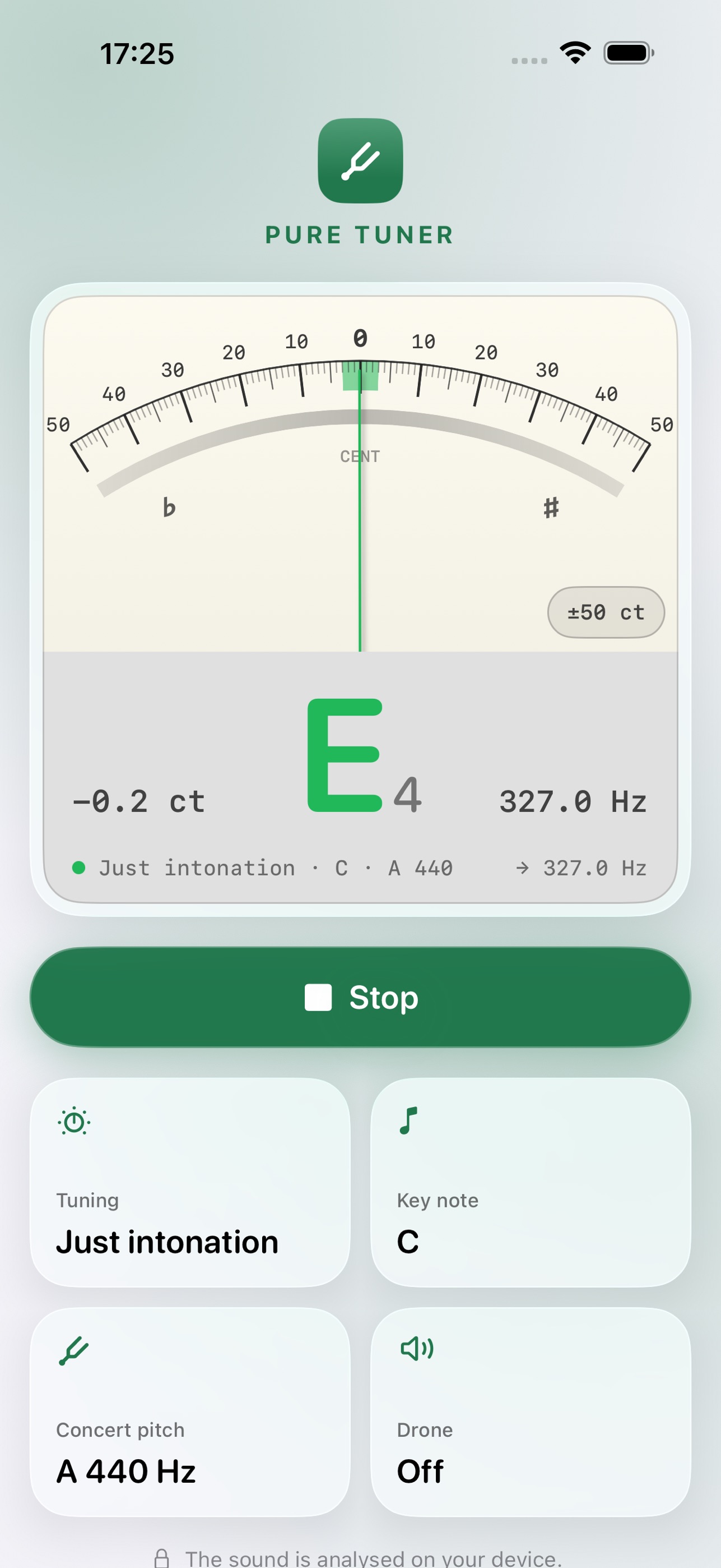 Screenshot 1 of Pure Tuner – Temperaments