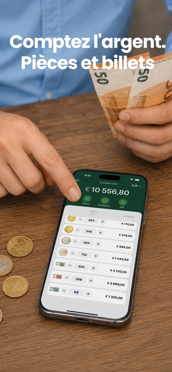 Screenshot #1 pour CoinPouch: Compteur de Pièces