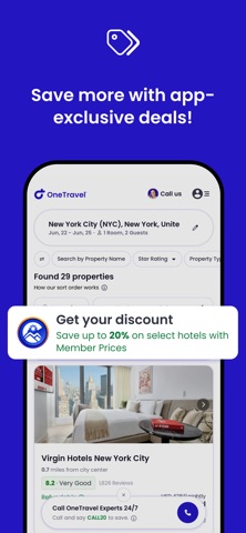 OneTravel Flight & Hotel Deals iPhone screenshot