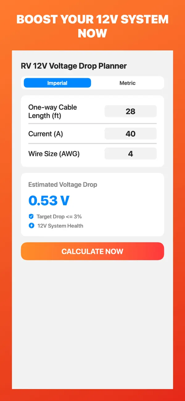 #1. RV 12V Voltage Drop Planner (iOS) Door: Shanghai Sheyuan Network Technology Co., Ltd.