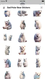 sad polar bear stickers iphone screenshot 2