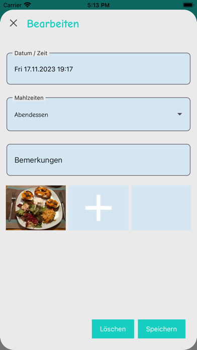 Mein Foto Ernährungs Tagebuch Screenshot