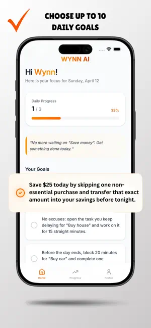 Wynn Ai - Daily Goals Coach screenshot 3