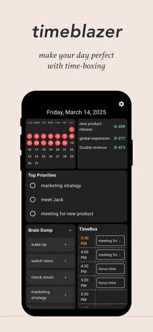 timeblazer: timeboxing planner screenshot 1
