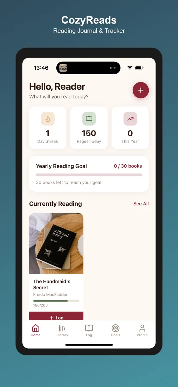 Screenshot #2 pour CozyReads - Reading Journal
