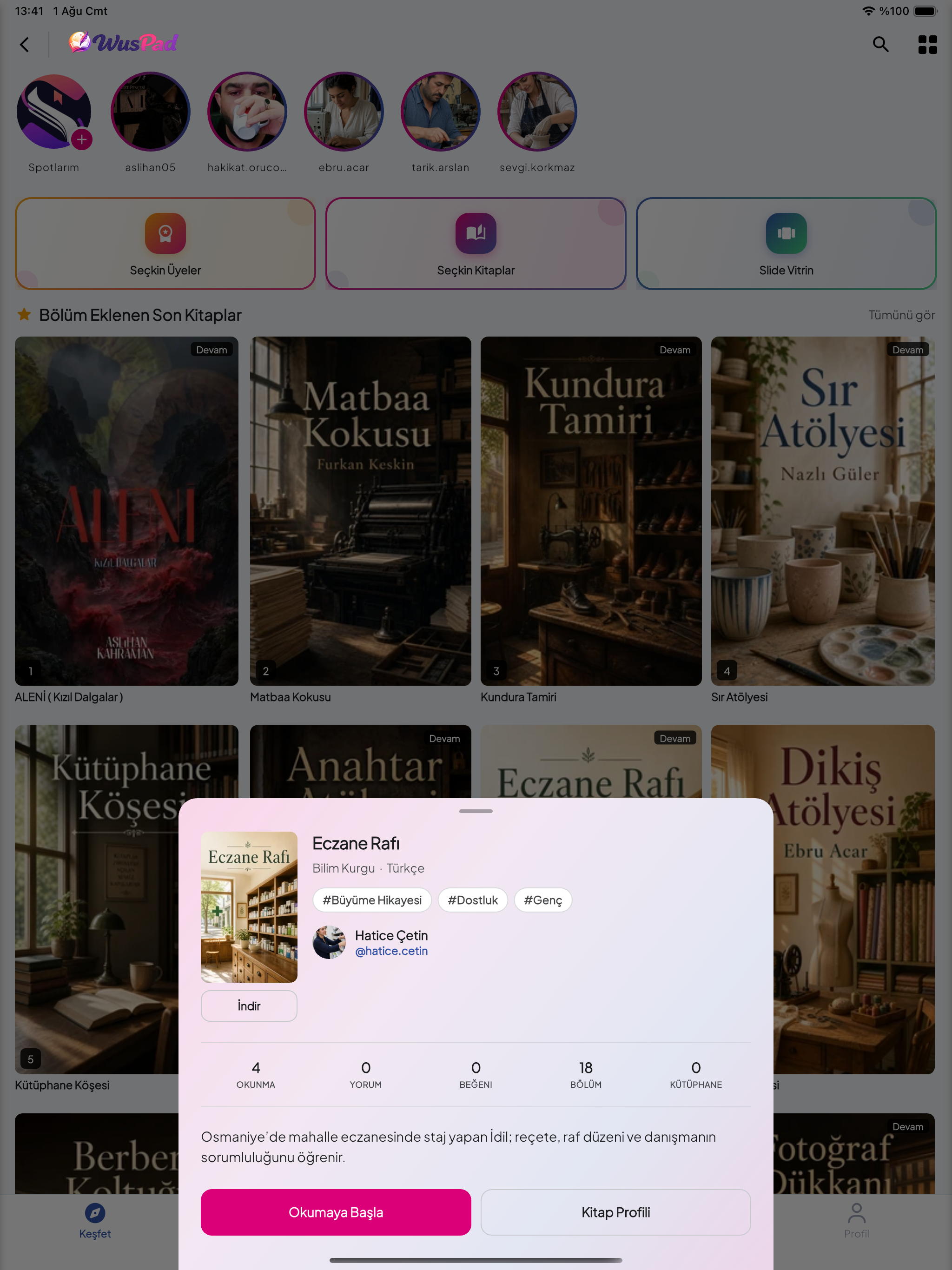 YazarPad - Kitap Yaz, Oku screenshot 12
