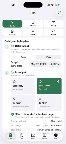 Sourdough Planner screenshot