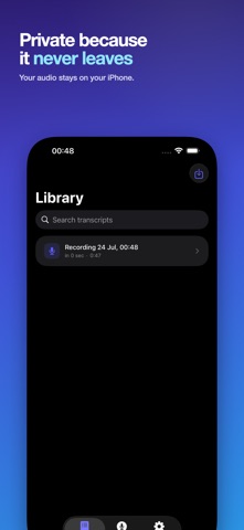 Voice to Text: Offline AI Note iPhone screenshot