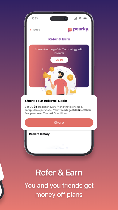 Pearky: eSIM Travel App Screenshot