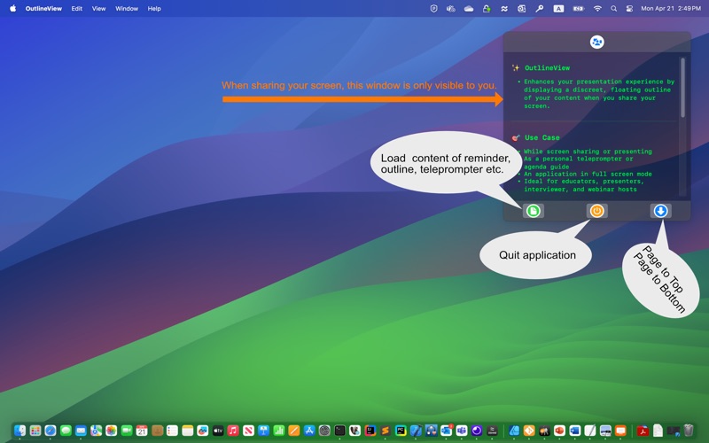 OutlineView app screenshot