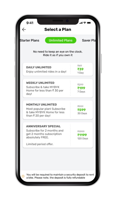 MYBYK - Pedal & EBike Rental Screenshot