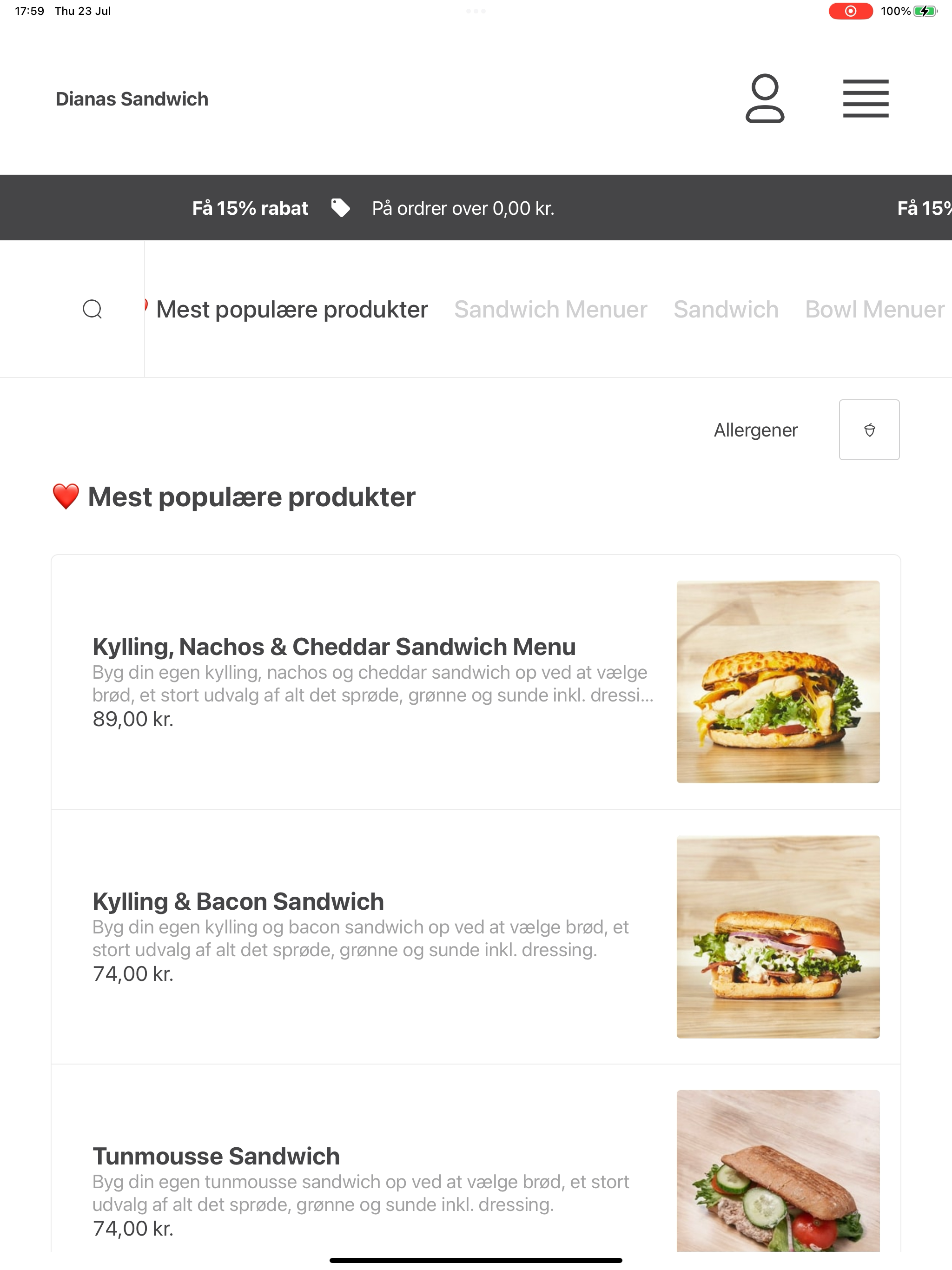 Dianas Sandwich screenshot 13
