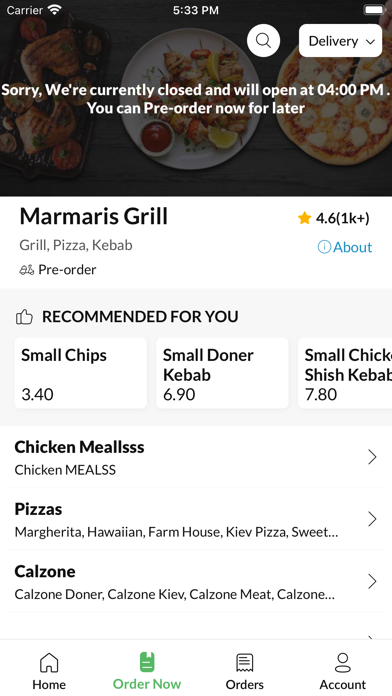Marmaris Grill. Screenshot