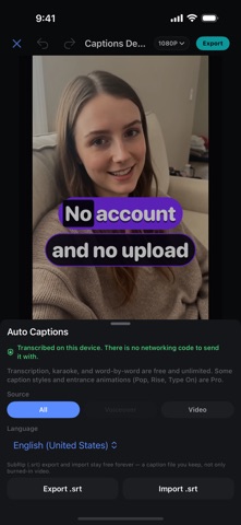 Handcut — Auto Captions Screenshot 6 of 6