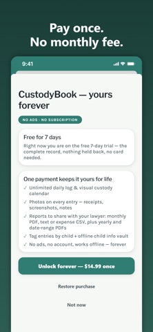 CustodyBook: Parenting Log Screenshot 6 of 6