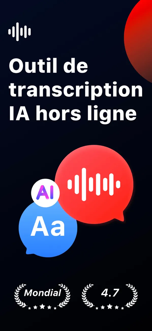 Screenshot #1 pour Enregistreur vocal: Transcrire