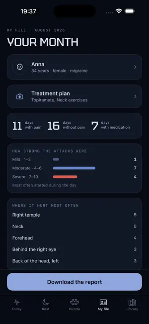 Oh, My Head: Headache Diary screenshot 4