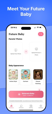 AI Future Baby Generator Face iPhone screenshot