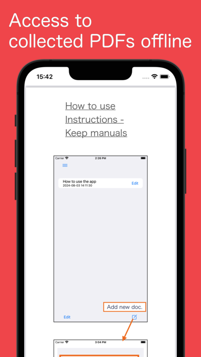 Instructions - Keep Manuals Screenshot