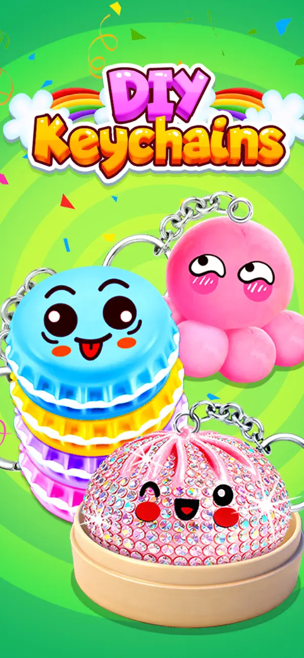 Screenshot #1 pour Glitter Dumpling DIY Keychains