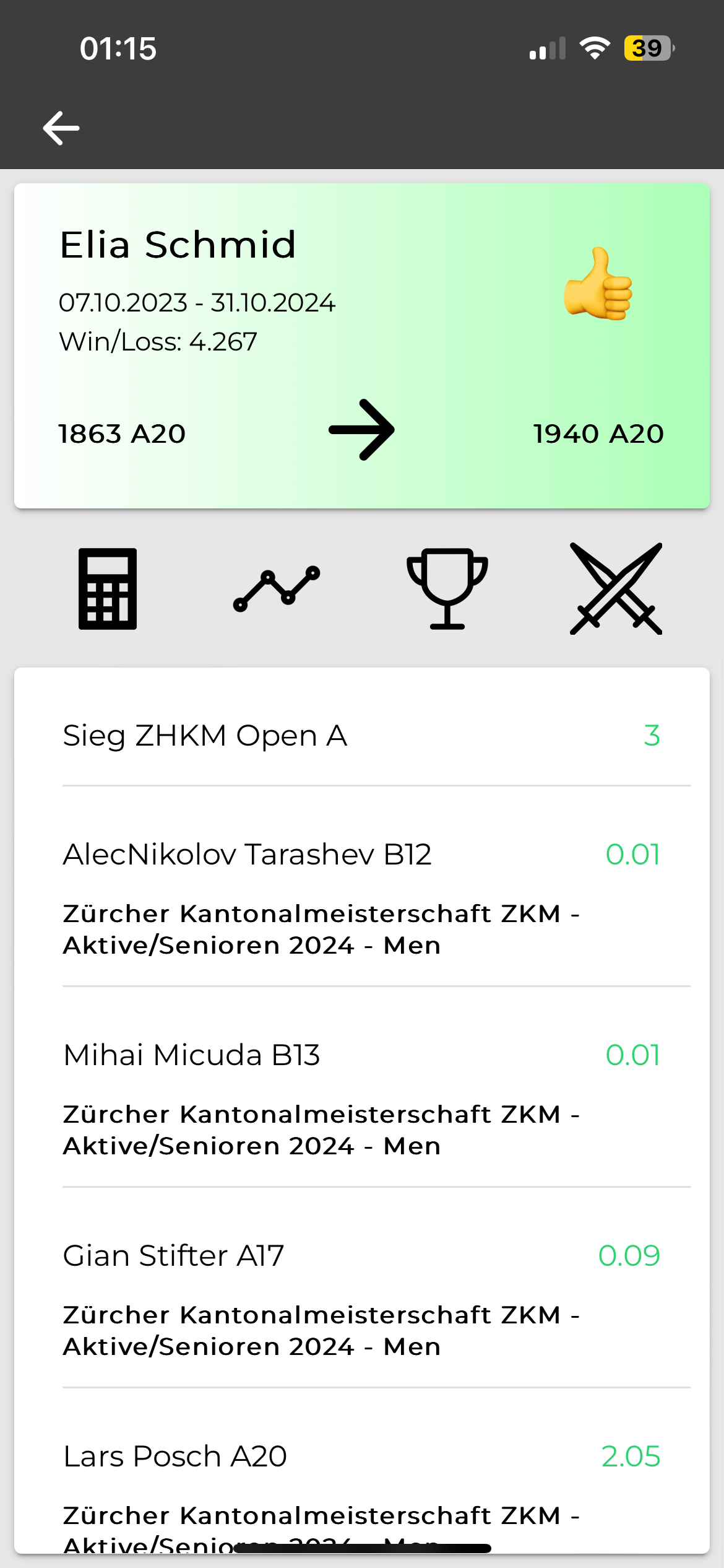 Elo-Rechner screenshot 2