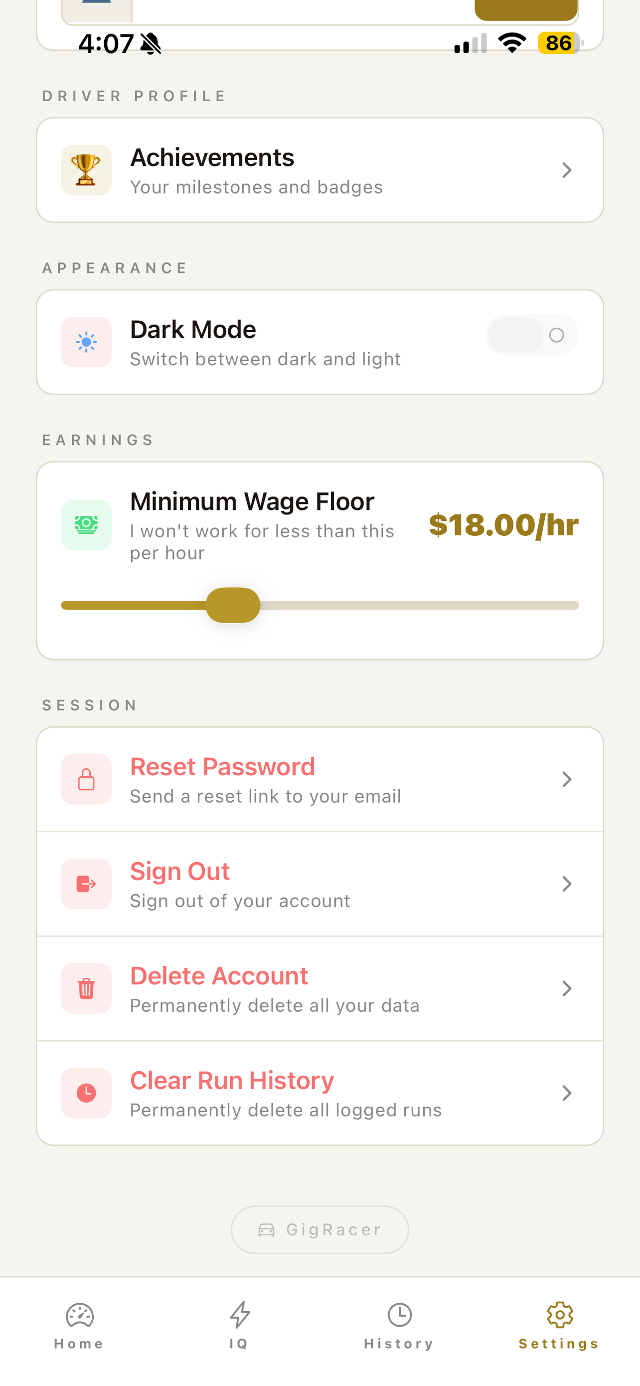 GigIQ screenshot 9