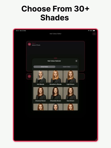 Change Hair Color in Photo iPad screenshot