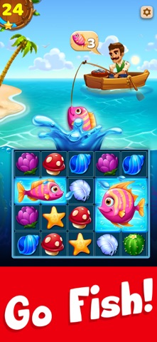Tropic Trouble Match 3 Builder iPhone screenshot