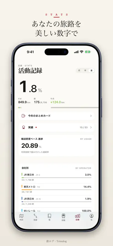 鉄ログ - 乗りつぶし記録 screenshot 5 of 6