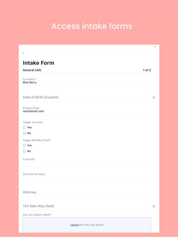 Law Ruler Legal CRM Software iPad screenshot 4 - Business app