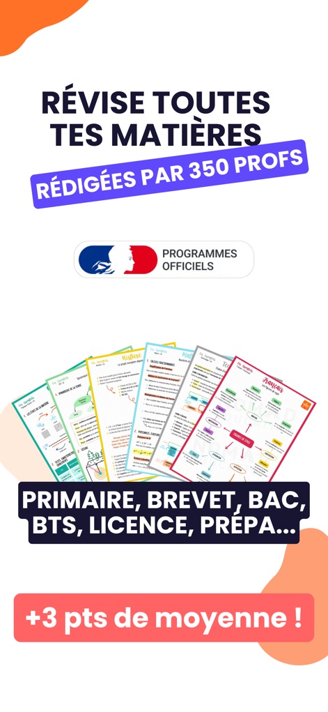 Brevet Bac Licence 2026 Nomad - This tool offers access to various 'fiches de révision' and officially approved programs, all crafted by 350 teachers.