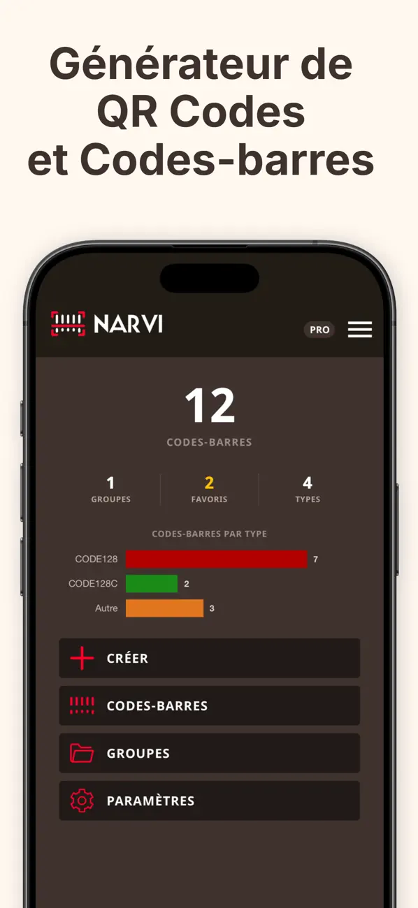 Screenshot #1 pour Générateur QR et Code-barres