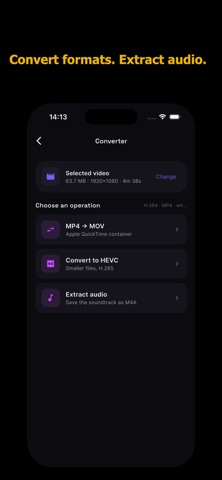 Squish Video Compressor iPhone screenshot
