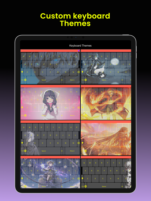Anime & Wallpapers Keyboard iPad screenshot 4 - Photo & Video app