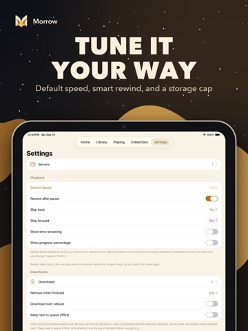Morrow Audiobook Player iPad screenshot 5
