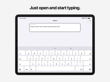 Jotdown — Quick Notes iPad screenshot