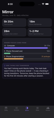 FocusMirror screenshot