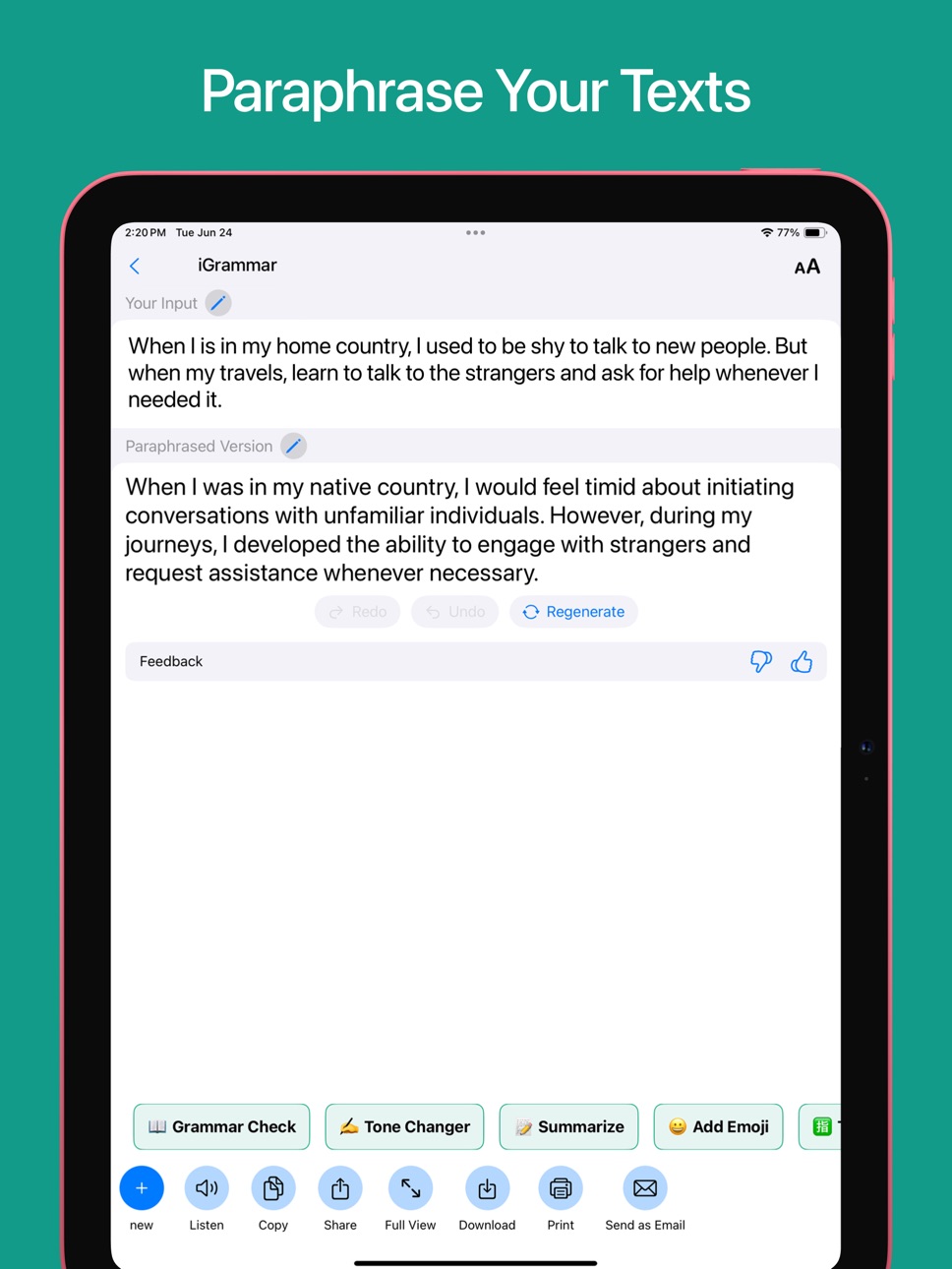 iPad screenshot