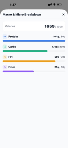 Rplenish Meal Tracker screenshot