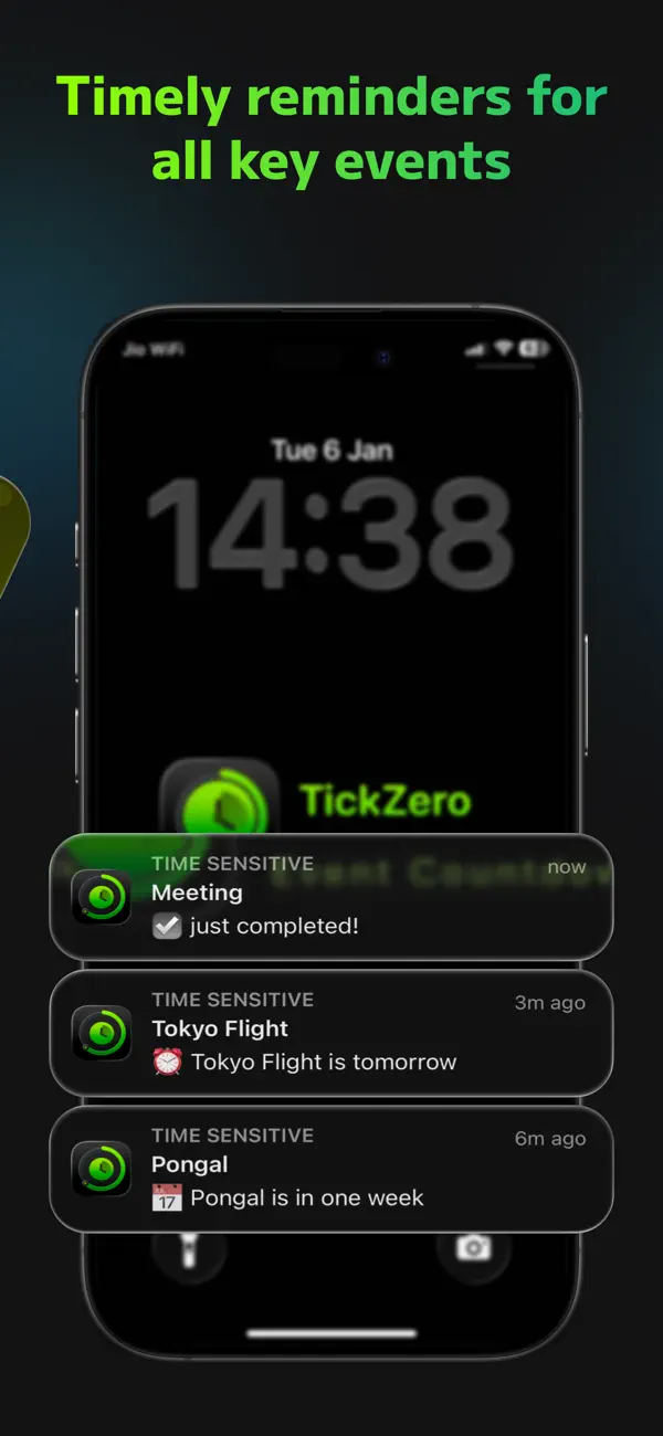 #6. Countdown & Widgets - TickZero (iOS) Podle: Krushi Golakiya